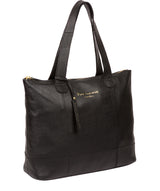 'Sachi' Black Leather Tote Bag  image 5