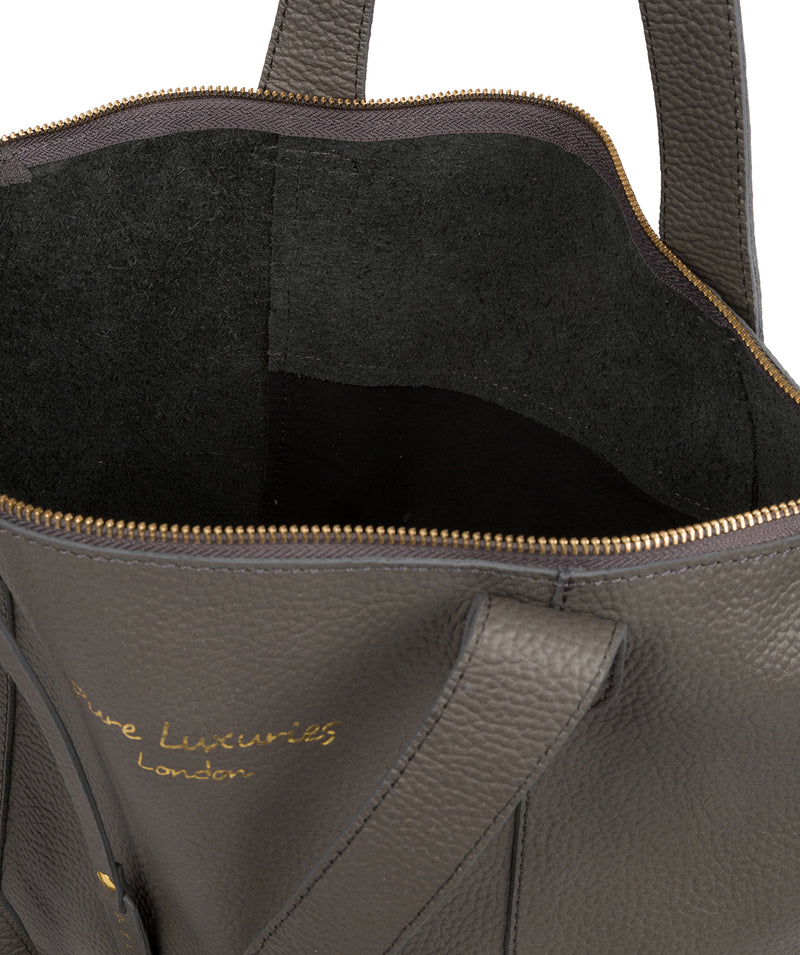 'Sachi' Grey Leather Tote Bag  image 4