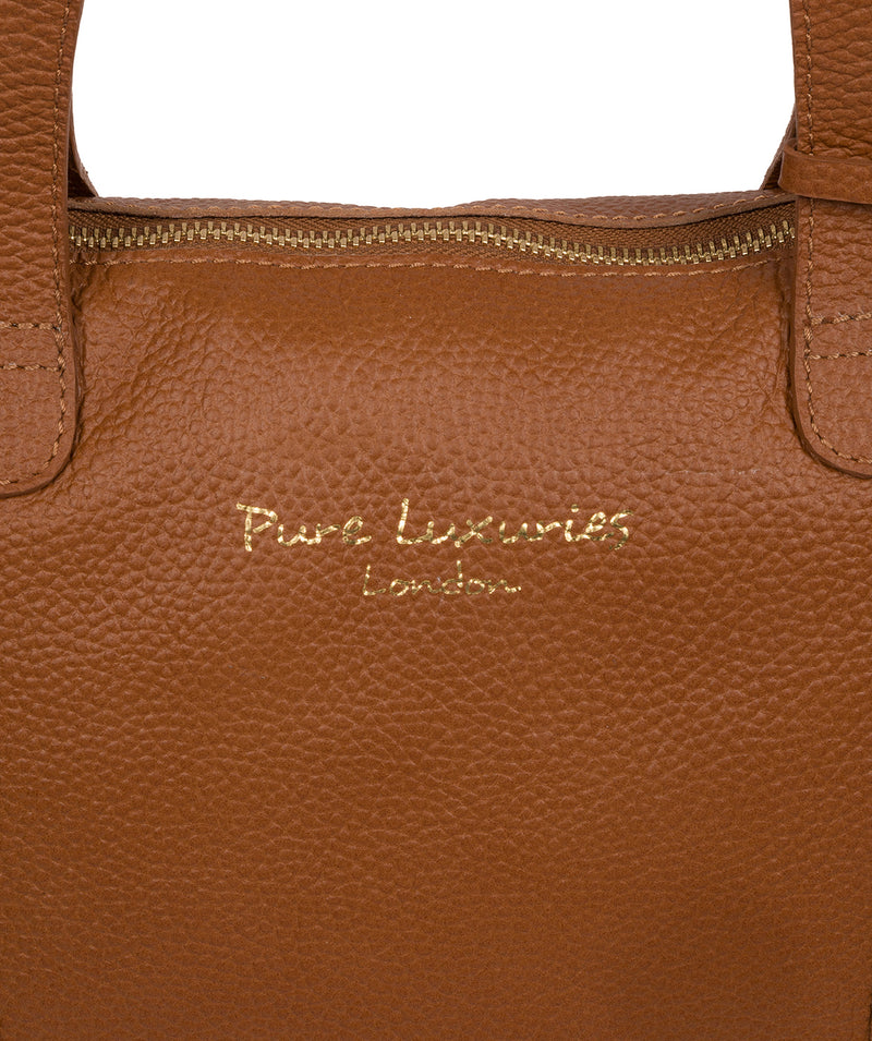 'Sachi' Tan Leather Tote Bag Pure Luxuries London