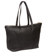 'Kelly' Black Leather Tote Bag image 3