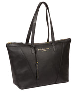 'Kelly' Black Leather Tote Bag Pure Luxuries London