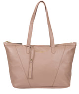 'Kelly' Blush Pink Leather Tote Bag image 1