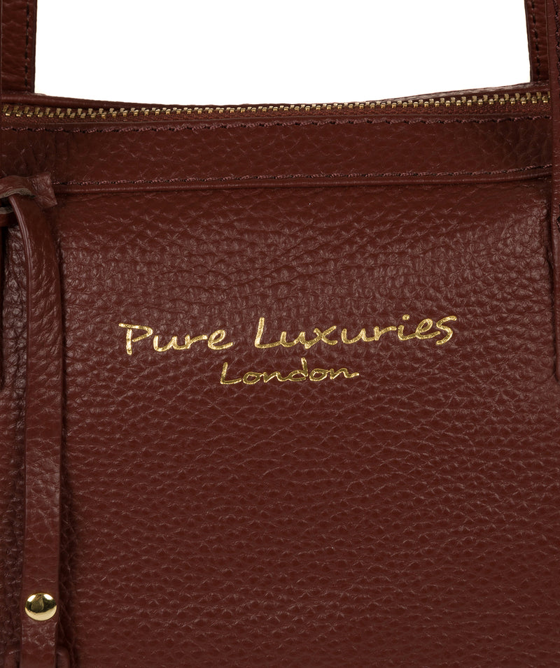 'Kelly' Cognac Leather Tote Bag Pure Luxuries London