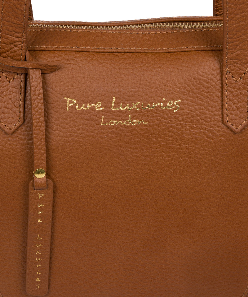 'Kelly' Tan Leather Tote Bag Pure Luxuries London