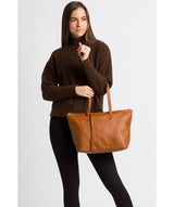 'Kelly' Tan Leather Tote Bag image 2