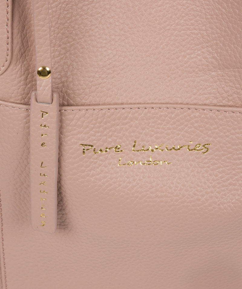 'Keisha' Blush Pink Leather Tote Bag image 6