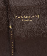 'Keisha' Chocolate Leather Tote Bag Pure Luxuries London