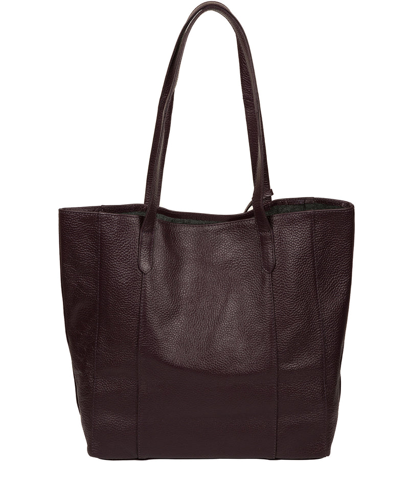 'Keisha' Plum Leather Tote Bag image 3
