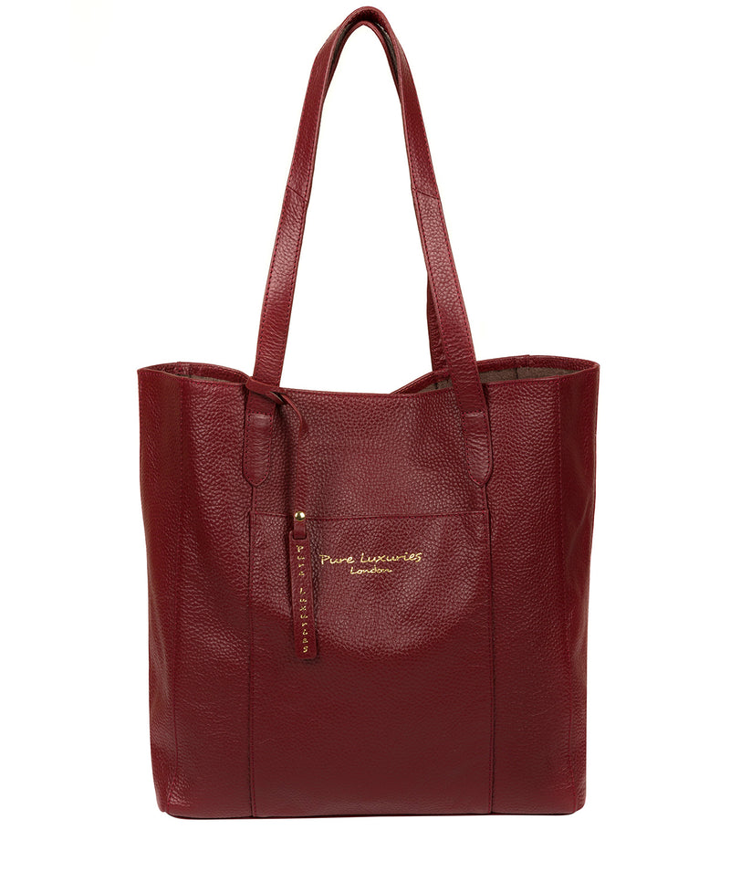 'Keisha' Red Leather Tote Bag image 1