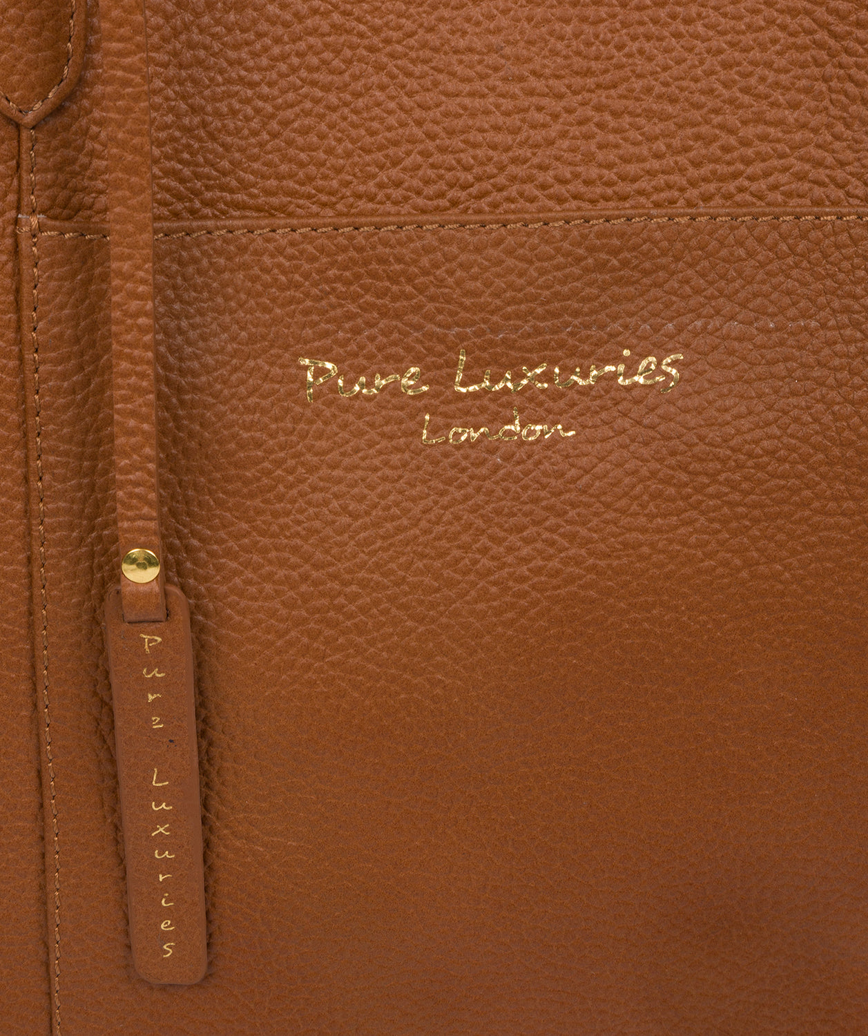 'Keisha' Tan Leather Tote Bag image 6