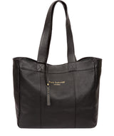 'Melissa' Black Leather Tote Bag  image 1