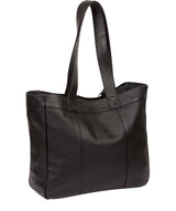 'Melissa' Black Leather Tote Bag  image 3