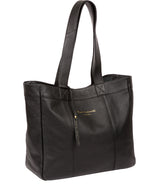 'Melissa' Black Leather Tote Bag  image 5