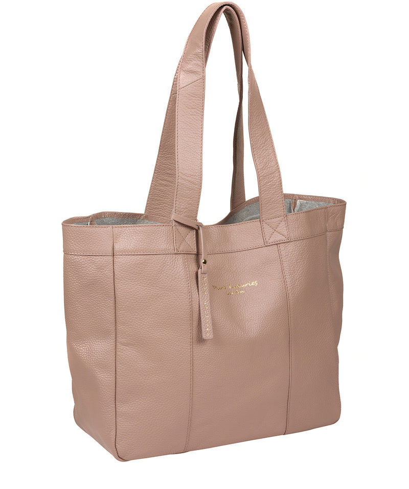 'Melissa' Blush Pink Leather Tote Bag image 5
