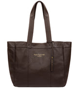 'Melissa' Chocolate Leather Tote Bag  image 1