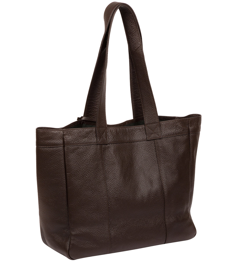 'Melissa' Chocolate Leather Tote Bag  image 3