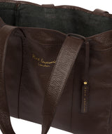 'Melissa' Chocolate Leather Tote Bag  image 4