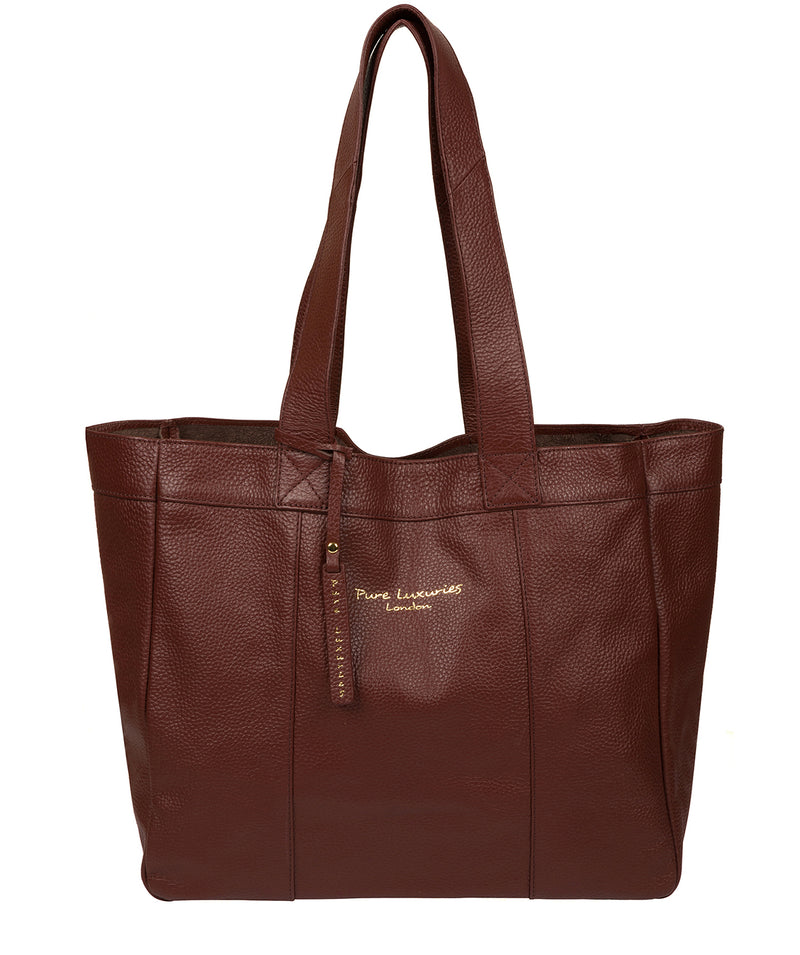 'Melissa' Cognac Leather Tote Bag image 1