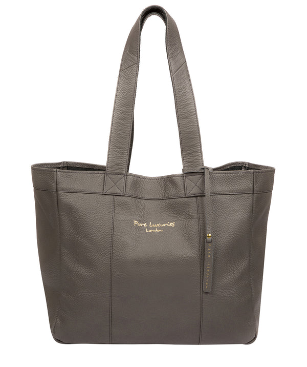 'Melissa' Grey Leather Tote Bag  image 1