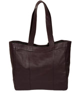 'Melissa' Plum Leather Tote Bag image 3