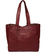 'Melissa' Red Leather Tote Bag image 1
