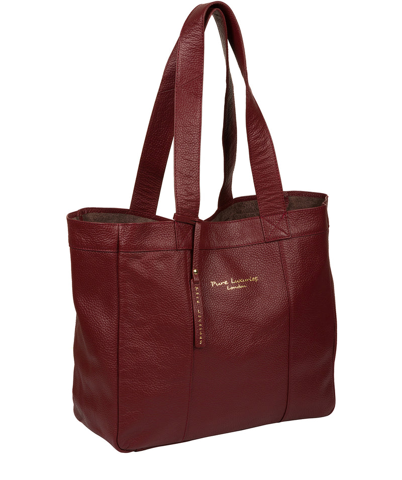 'Melissa' Red Leather Tote Bag image 5
