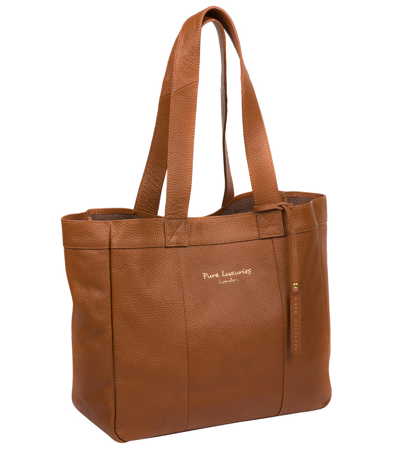 'Melissa' Tan Leather Tote Bag  image 5