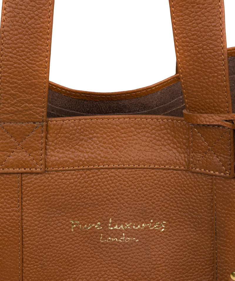 'Melissa' Tan Leather Tote Bag  image 6