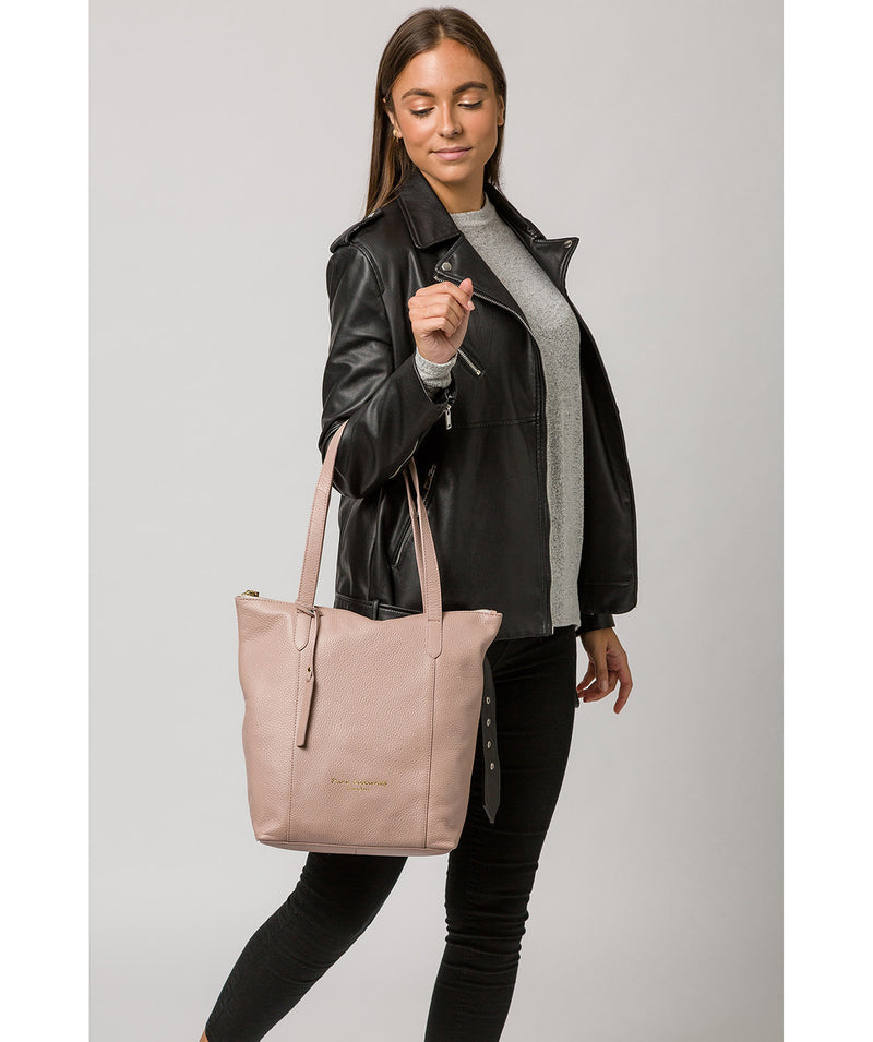 'Elsa' Blush Pink Leather Tote Bag image 2