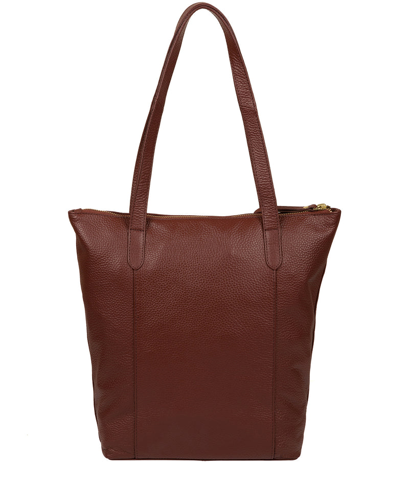 'Elsa' Cognac Leather Tote Bag image 3