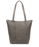 'Elsa' Grey Leather Tote Bag image 1