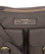 'Frinton' Grey Leather Shoulder Bag image 6