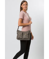 'Frinton' Grey Leather Shoulder Bag image 2