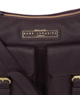 'Frinton' Plum Leather Shoulder Bag