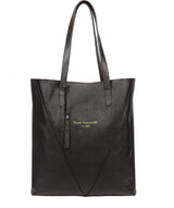 'Claudia' Black Leather Tote Bag image 1