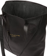 'Claudia' Black Leather Tote Bag image 5