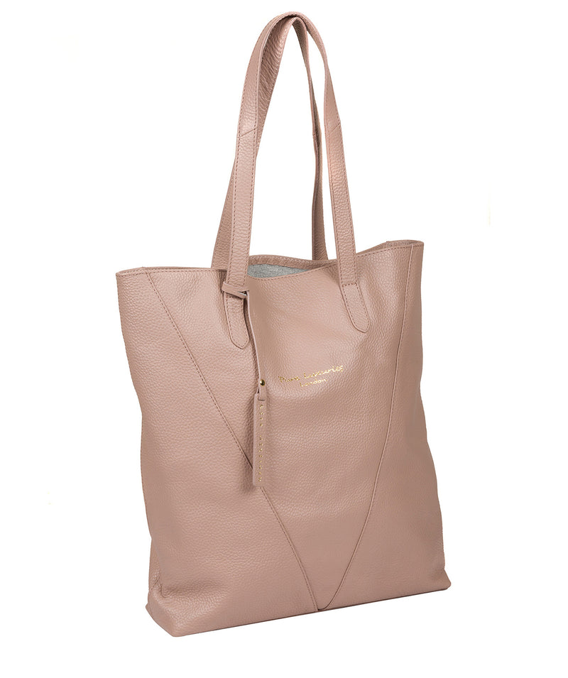 'Claudia' Blush Pink Leather Tote Bag image 5