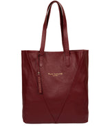 'Claudia' Red Leather Tote Bag image 1