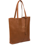 'Claudia' Tan Leather Tote Bag image 6