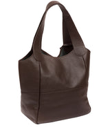 'Freer' Chocolate Leather Tote Bag image 3
