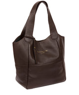 'Freer' Chocolate Leather Tote Bag image 5
