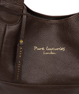 'Freer' Chocolate Leather Tote Bag image 6
