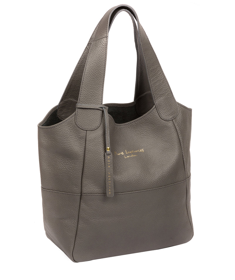 'Freer' Grey Leather Tote Bag image 5