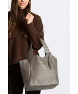 'Freer' Grey Leather Tote Bag image 2