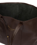'Hedda' Chocolate Leather Tote Bag image 4