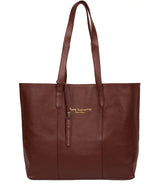 'Hedda' Cognac Leather Tote Bag image 1