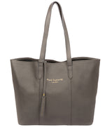 'Hedda' Grey Leather Tote Bag image 1