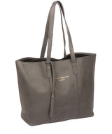 'Hedda' Grey Leather Tote Bag image 5