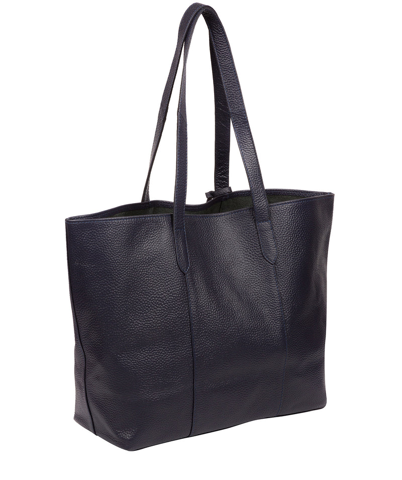 'Hedda' Ink Leather Tote Bag Pure Luxuries London