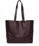 'Hedda' Plum Leather Tote Bag image 3